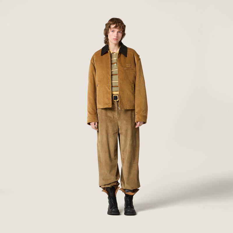 Miu Miu Padded corduroy blouson outlook