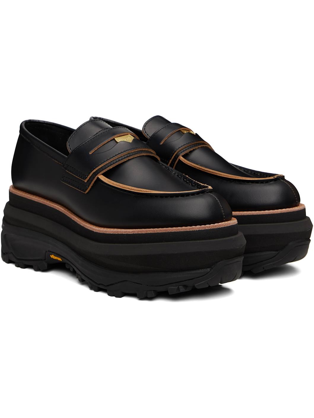 Black Leather Loafers - 4