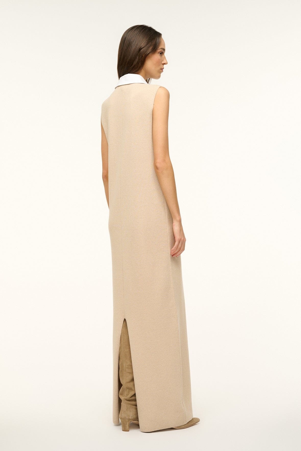 STAUD LESLIE DRESS CAMEL WHITE - 5