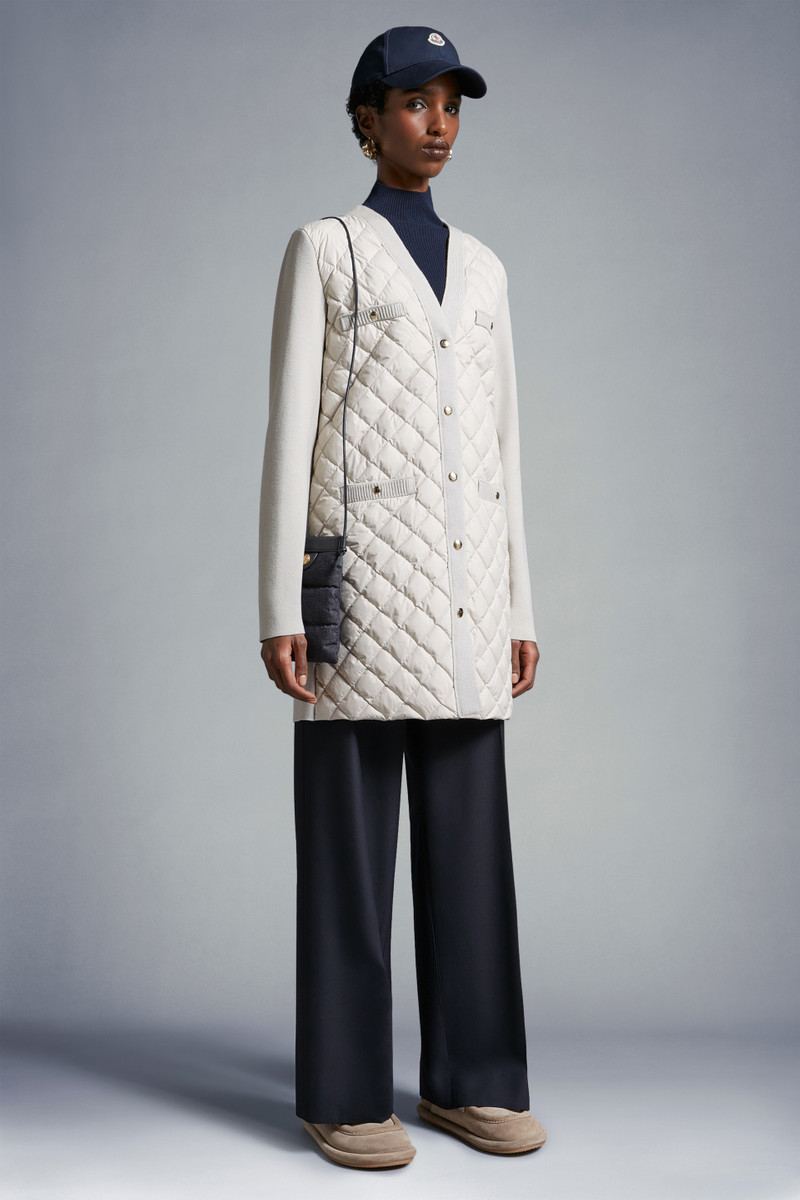 Moncler Padded Wool Long Cardigan outlook