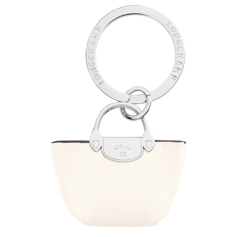 Le Pliage Cuir Key rings Ecru - Leather 1