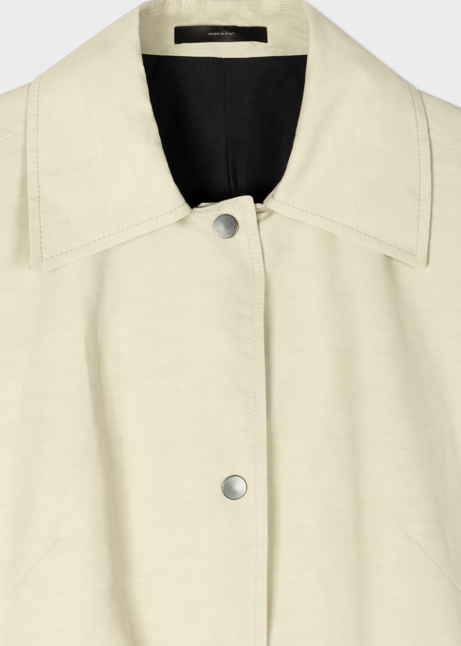 Stone Linen-Cotton Overcoat - 3