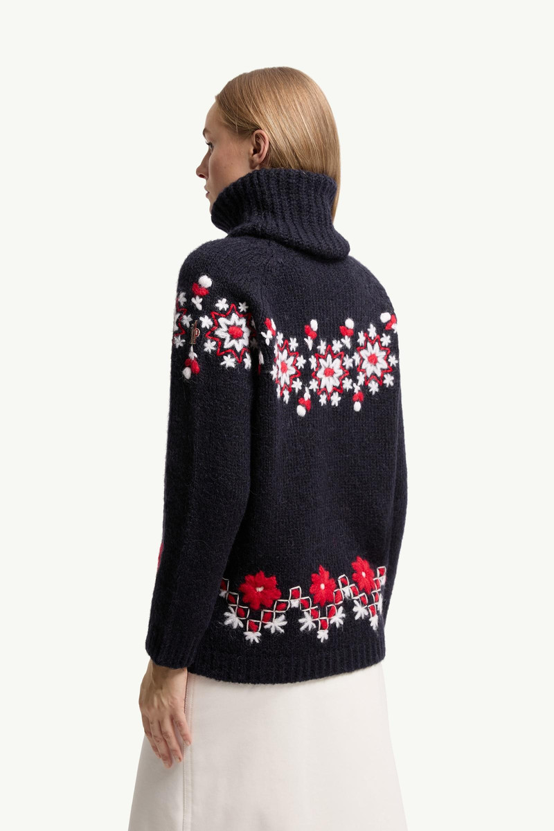 Hand-Embroidered Alpaca & Wool Turtleneck Sweater 5