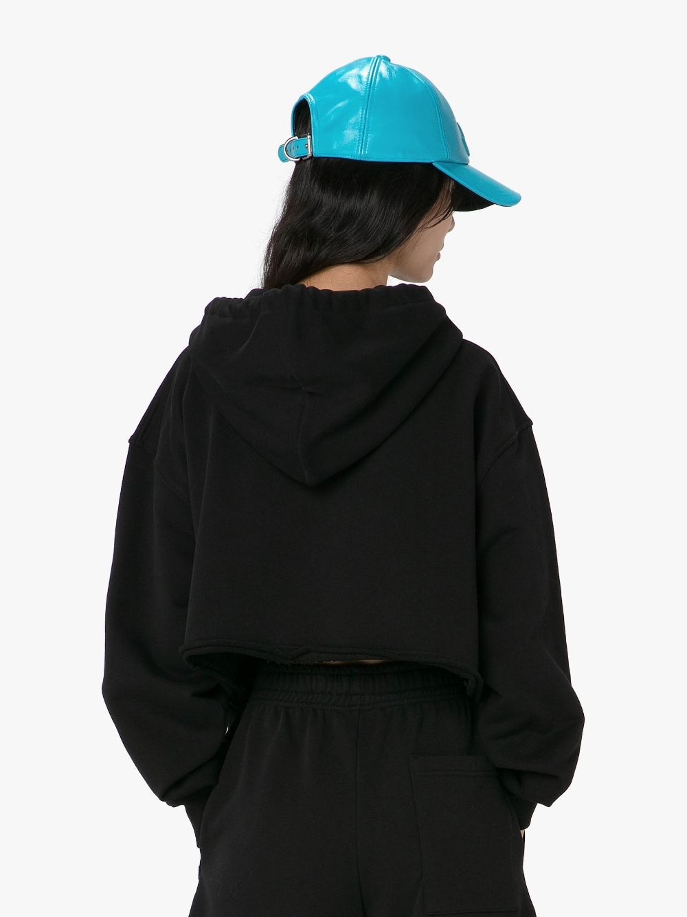 DECONSTRUCTED HEM CROPPED HOODIE - 3