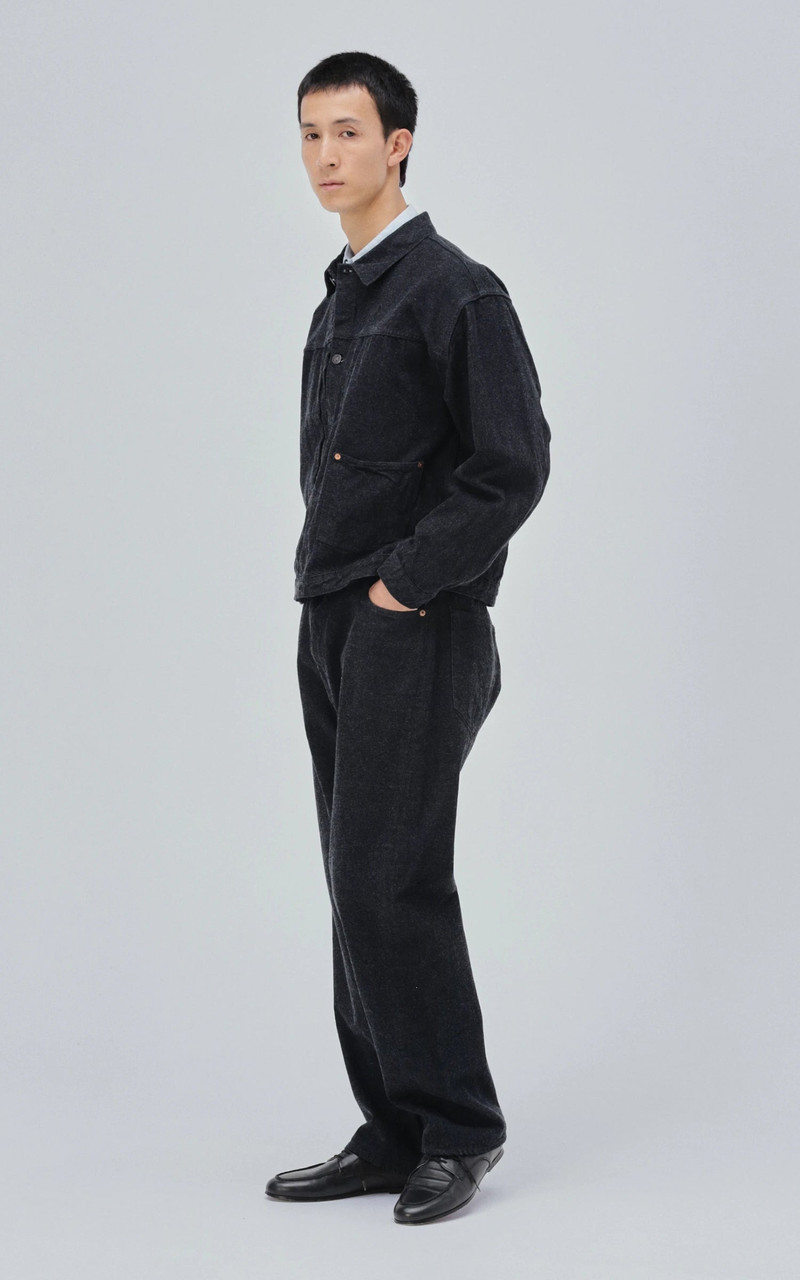 KAPTAIN SUNSHINE DENIM TRACKER 1P JACKET ONE WASH BLACK 4