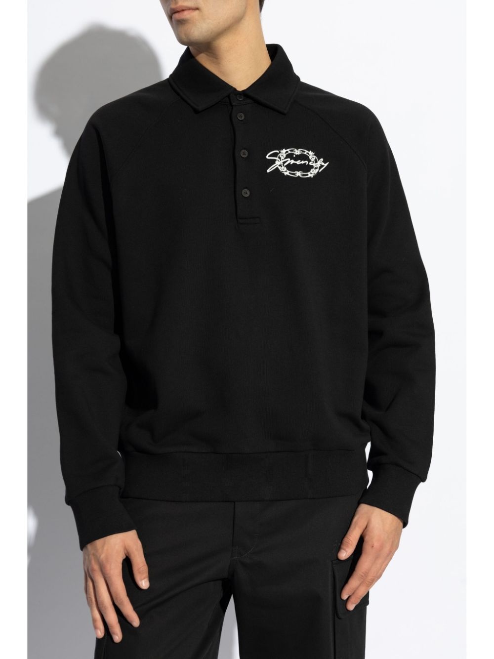 embroidered-logo polo shirt - 3