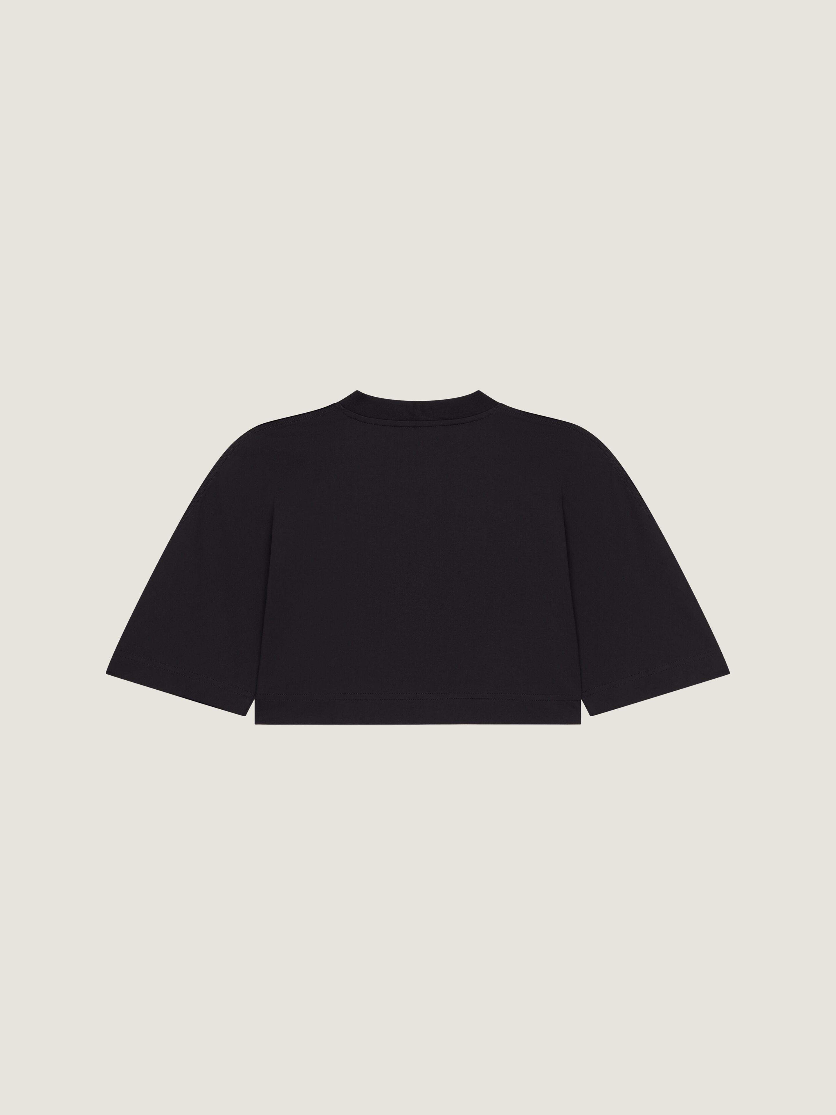 CROPPED COCOON T-SHIRT IN COTTON WITH GIVENCHY TAPE PRINT - 3