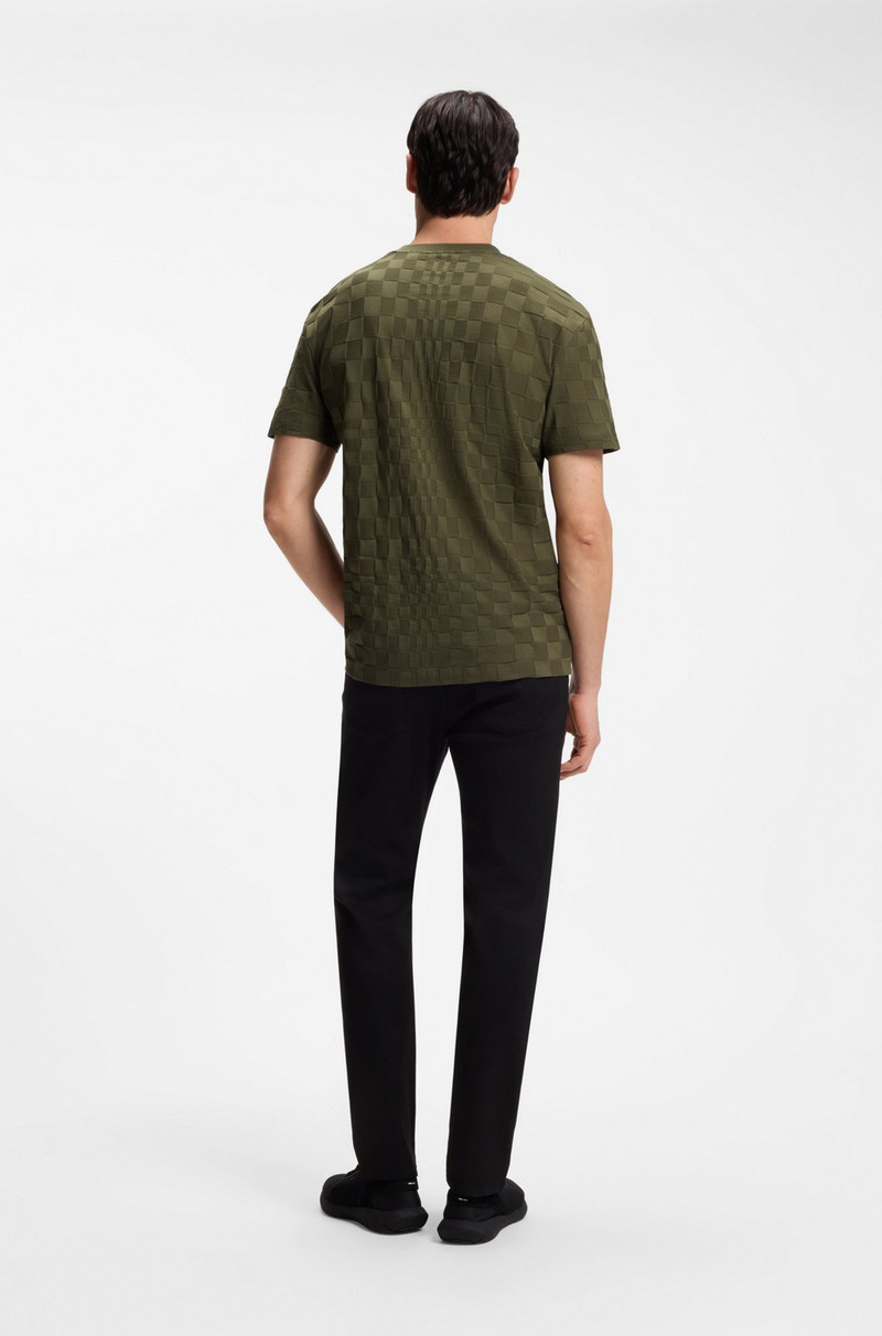 PORSCHE X BOSS RELAXED-FIT T-SHIRT IN COTTON JACQUARD 5