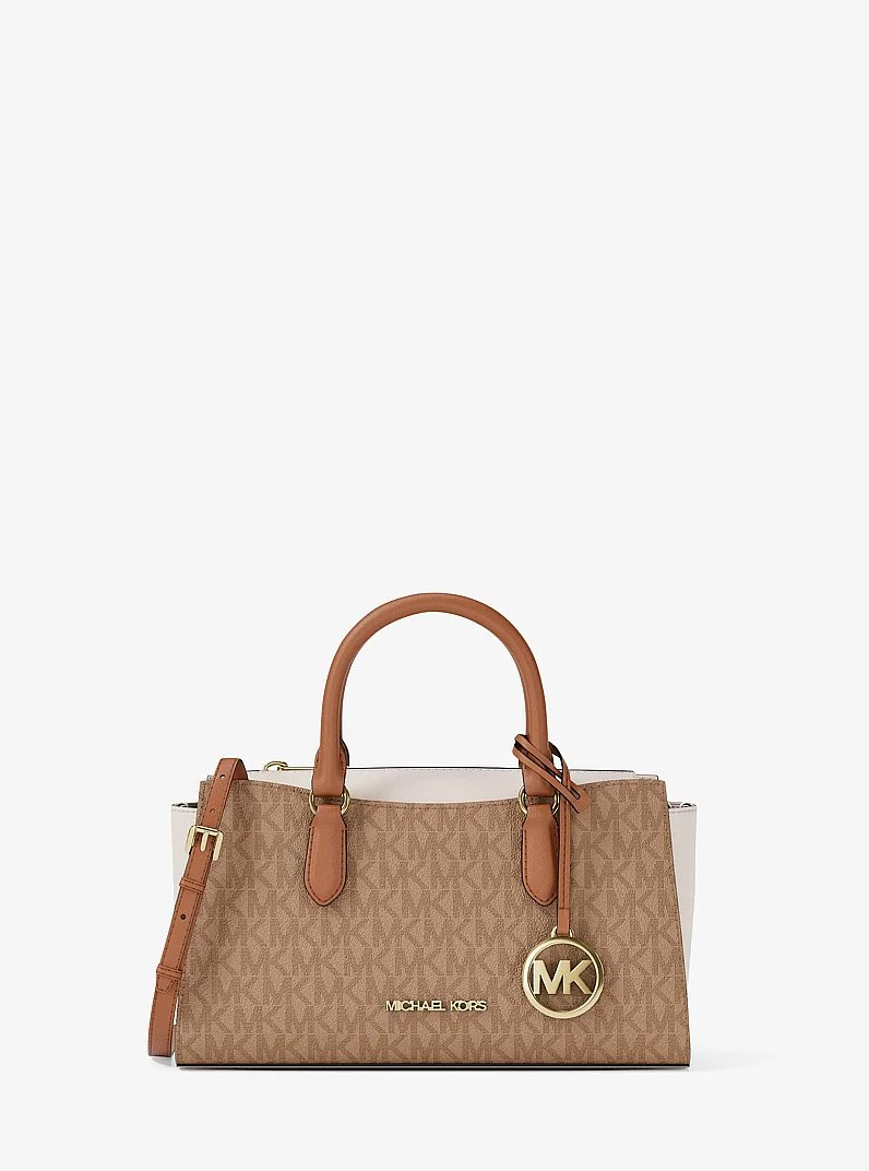 Arden Small Color-Block Signature Logo Messenger Bag - 1