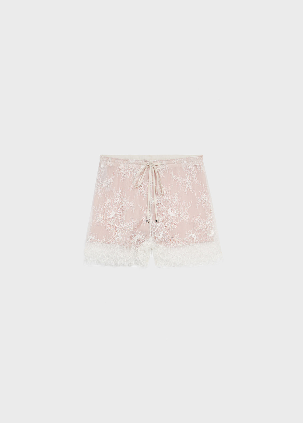 RÉBRODÉ LACE SHORTS WITH SCALLOPED EDGES - 1