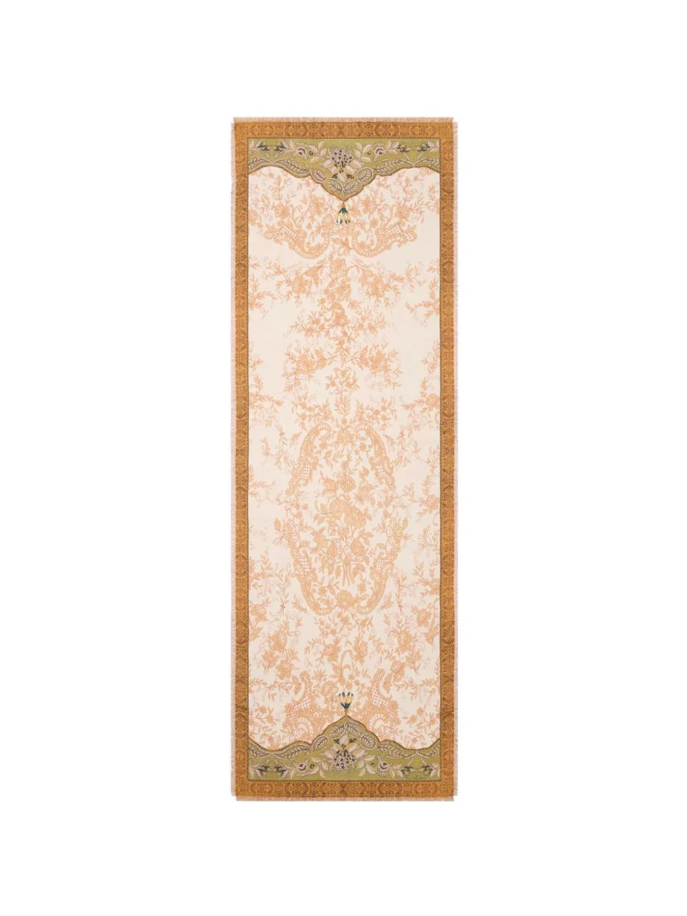 Fancy floral-print silk scarf - 1
