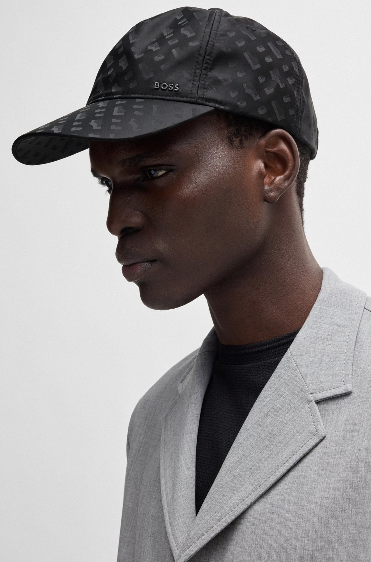 MONOGRAM-JACQUARD CAP IN NYLON WITH LOGO LETTERING - 4