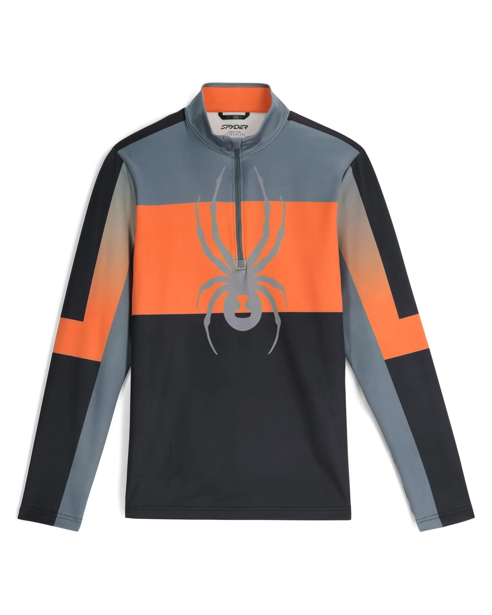 Mens Podium Half Zip T-Neck - Flash Orange - 1