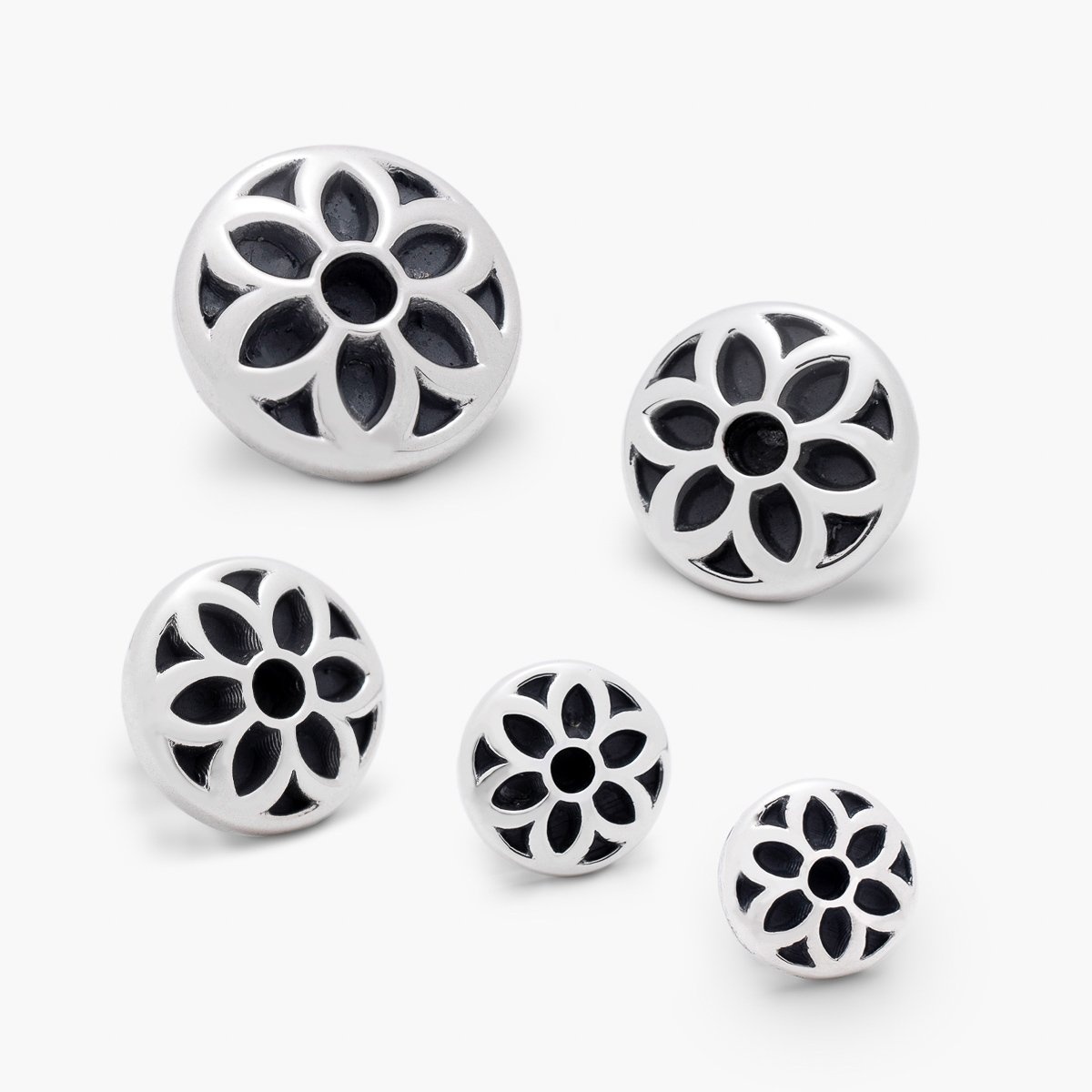 ES-ROS-STUD GOOD ART HLYWD Rosette Stud Earring - Sterling Silver - 6