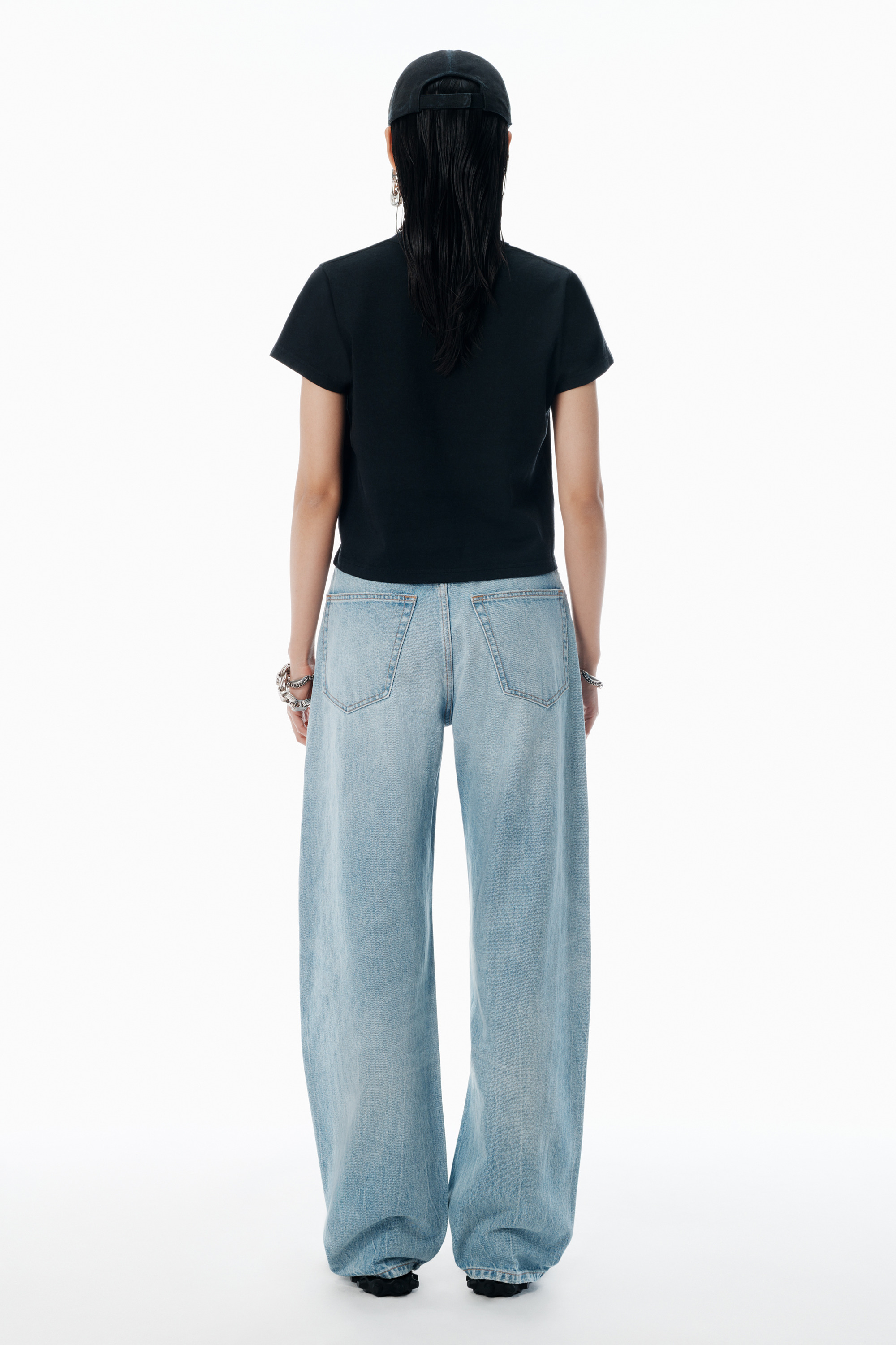 float bleach blue mid-rise jeans - 4