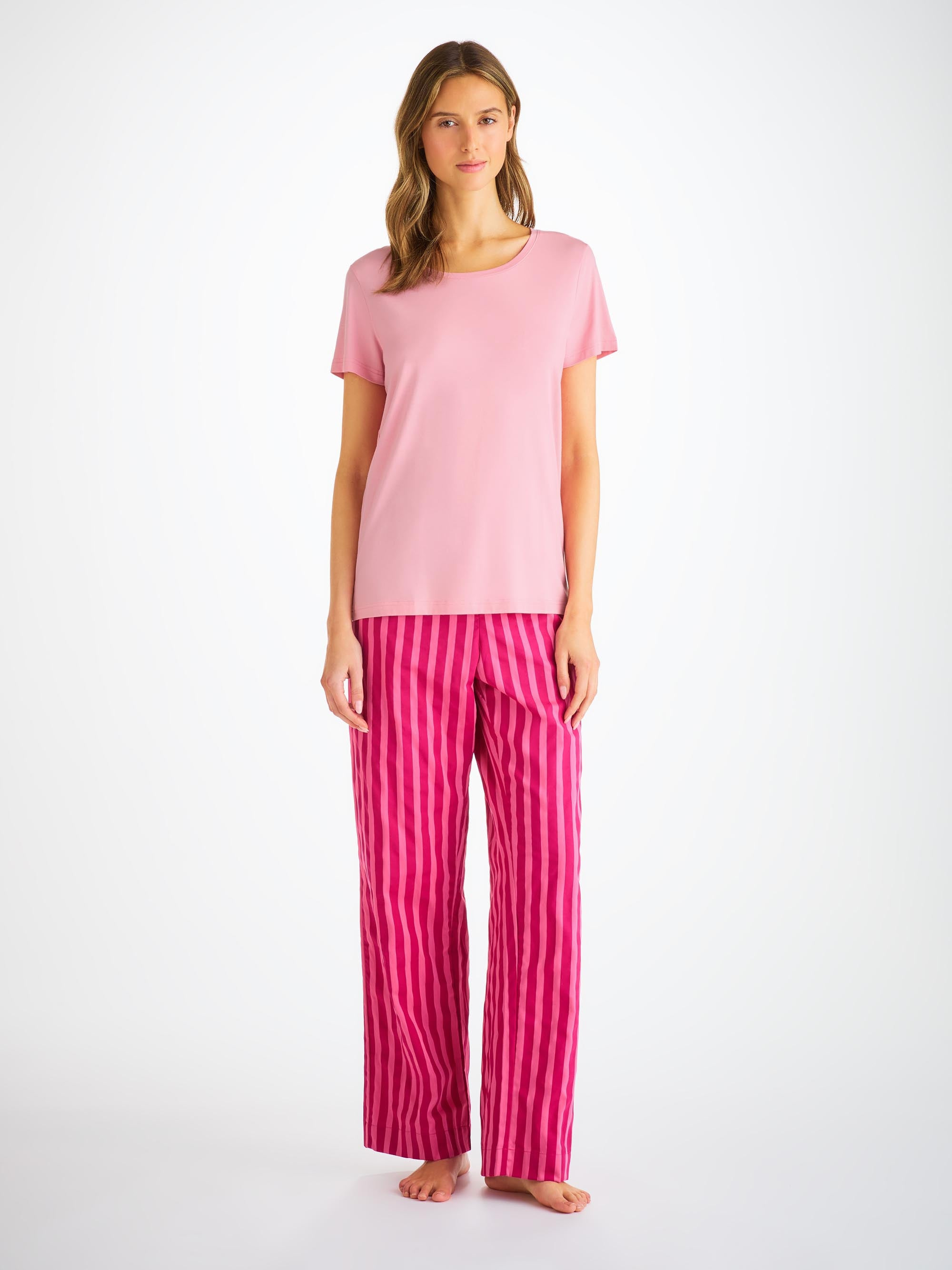 Women's T-Shirt Lara Micro Modal Stretch Ballet Pink - 4