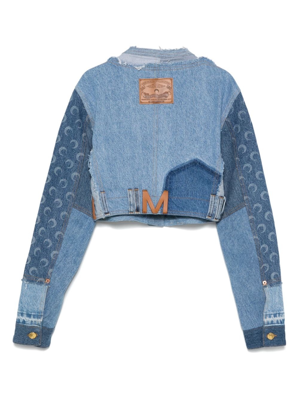 denim cropped jacket - 2