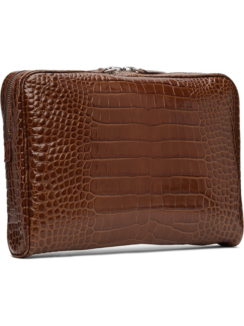 TOM FORD Tan Minimal Laptop Pouch outlook