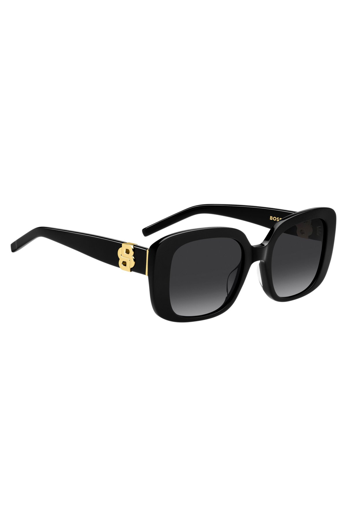 BLACK-ACETATE SUNGLASSES WITH DOUBLE B MONOGRAM - 4