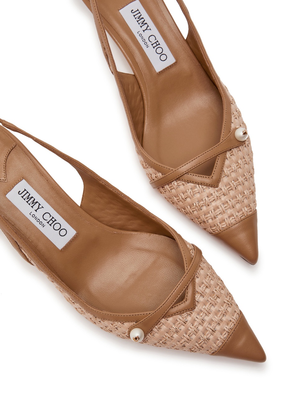 Jimmy Choo Amita 45 Raffia Slingback Pumps - 3