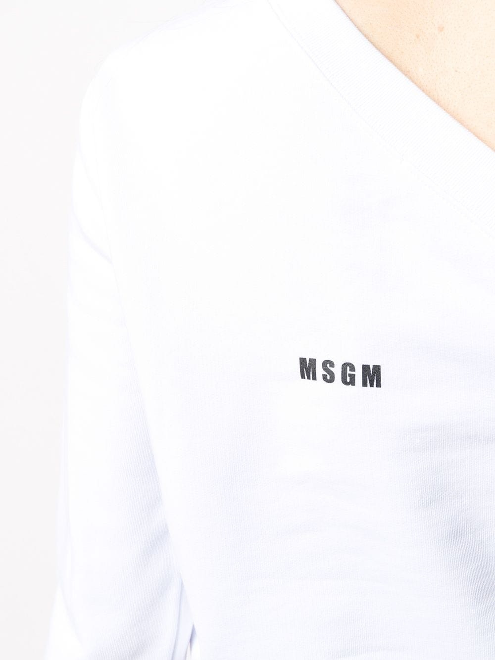 one-shoulder logo print sweatshirt - 5