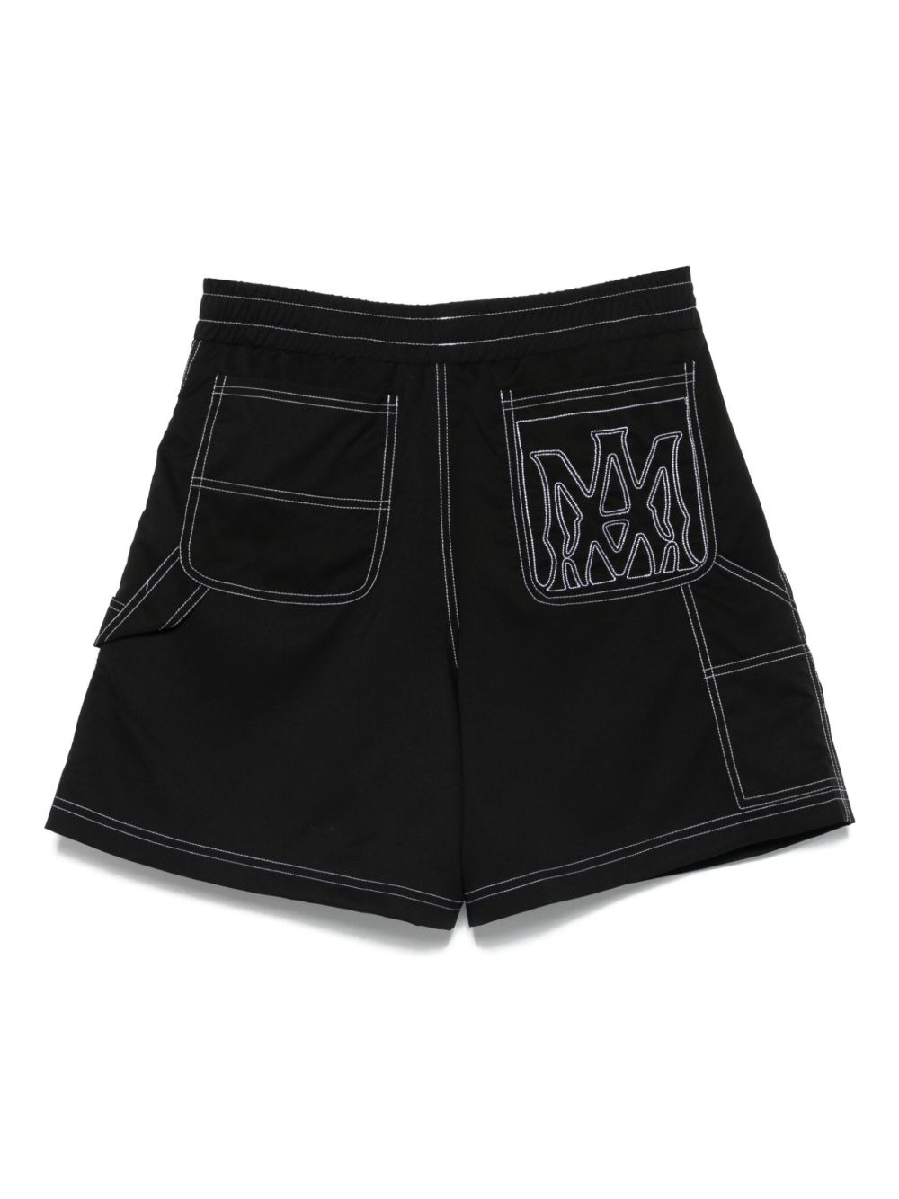 embroidered-pocket swim shorts - 2