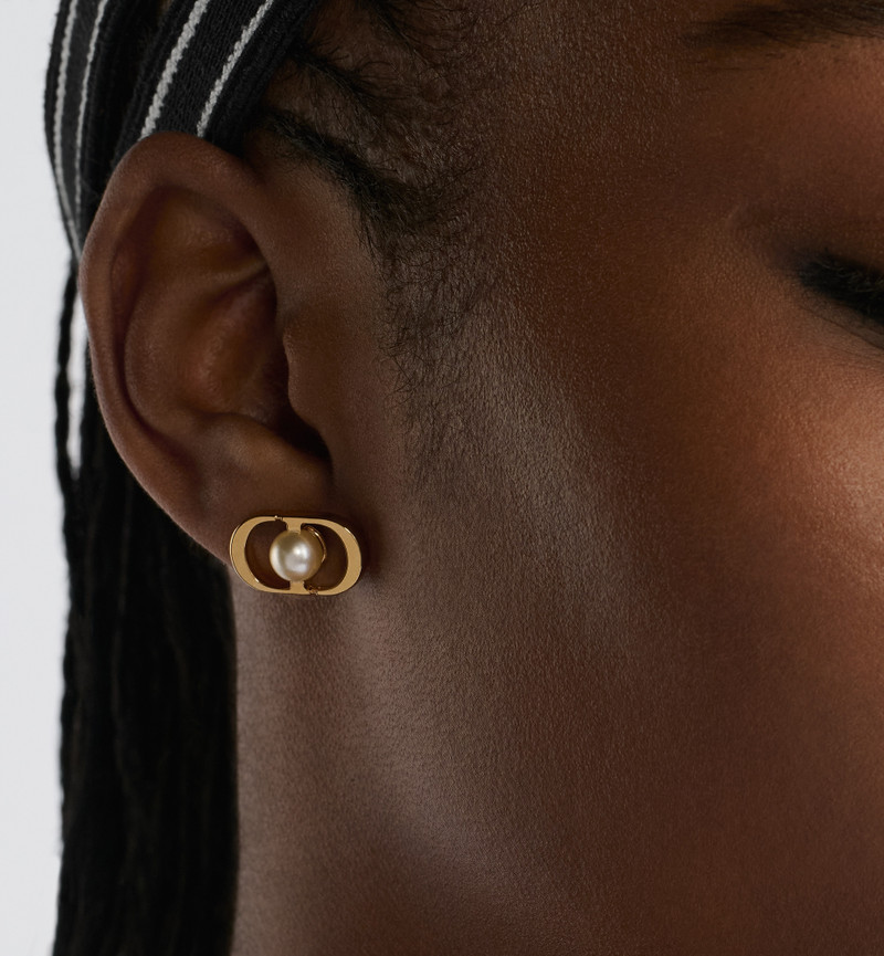 Dior Medium Petit CD Jolie Stud Earrings outlook