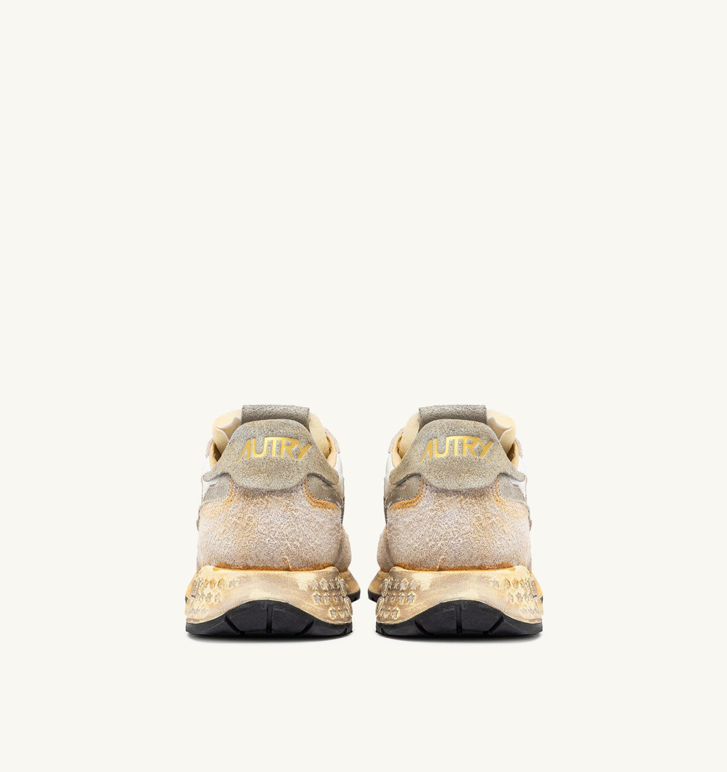 REELWIND SUPER VINTAGE SNEAKERS IN NATURAL NYLON AND SUEDE - 3