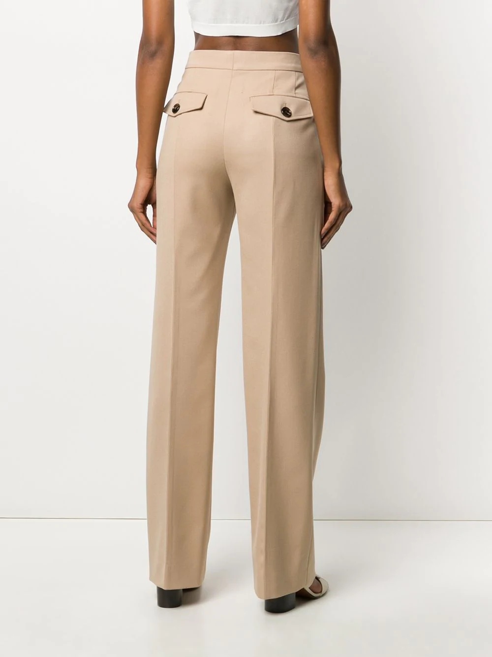 high-rise palazzo trousers - 4