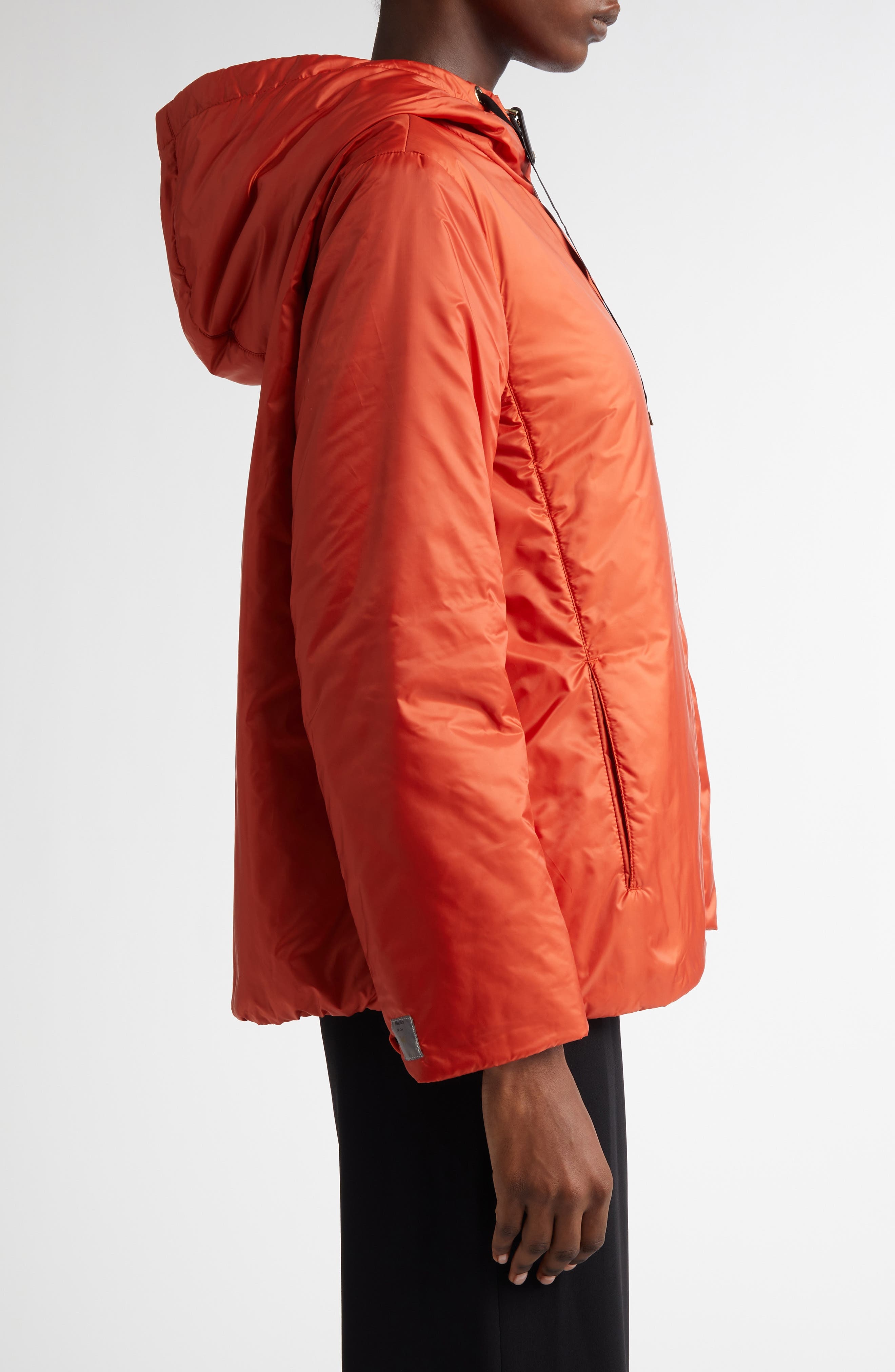 Max Mara GreenH Insulated Hooded Jacket in Orange at Nordstrom - 3