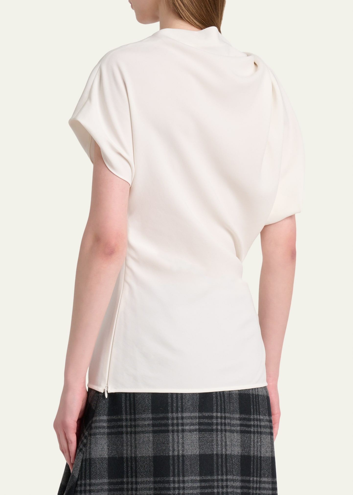 Malika Draped Short-Sleeve Top - 3