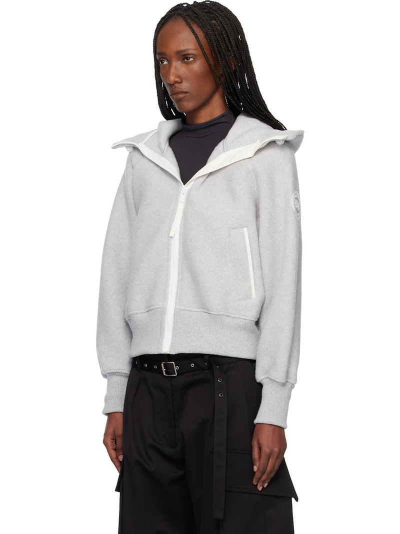 Canada Goose Gray 'White Label' Chilliwack Bomber Jacket outlook