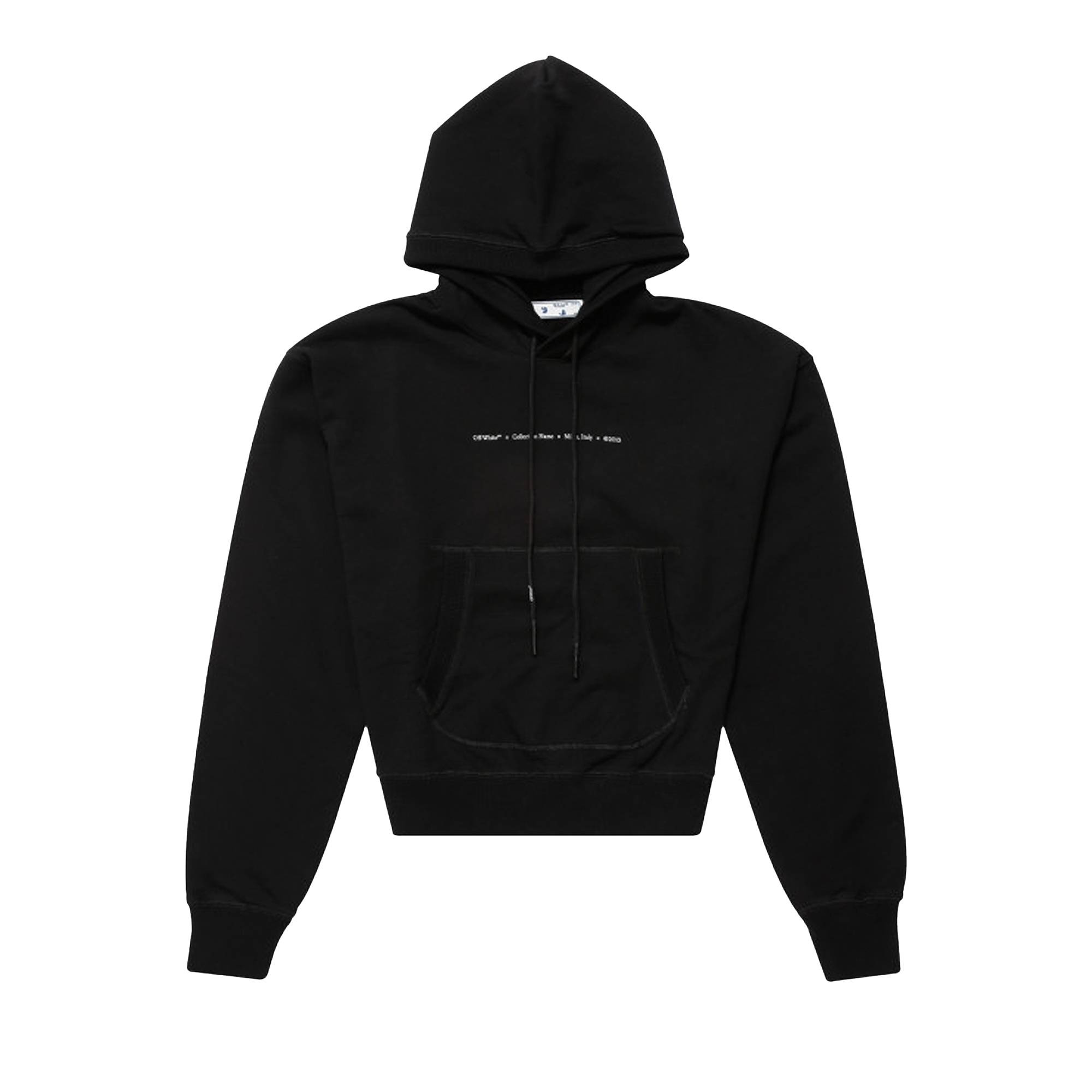 Off-White Tornado Arrow Over Flatlock Hoodie 'Black/Multicolor' - 1