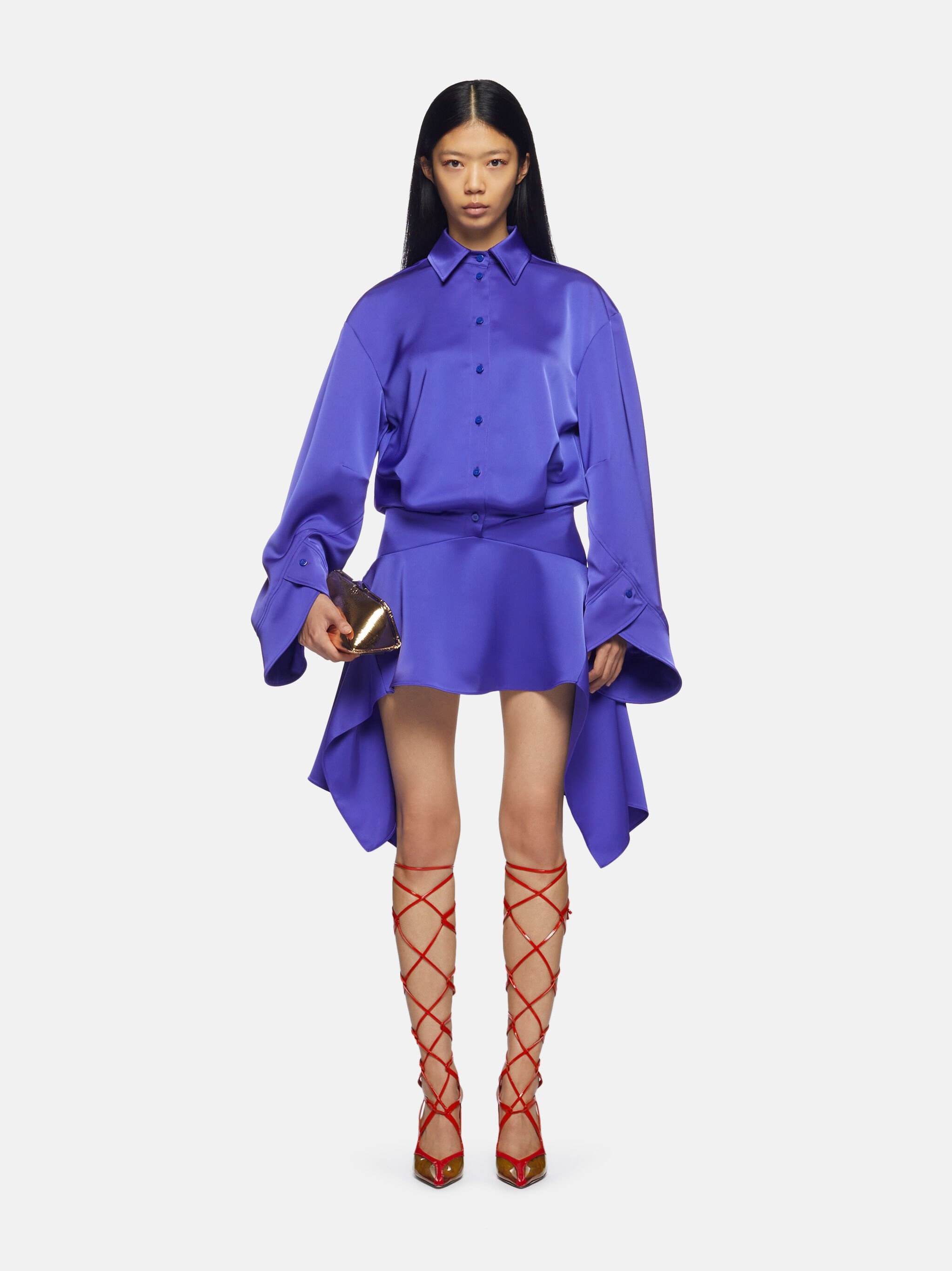 ''MISCHA'' VIVID VIOLET MINI DRESS - 2