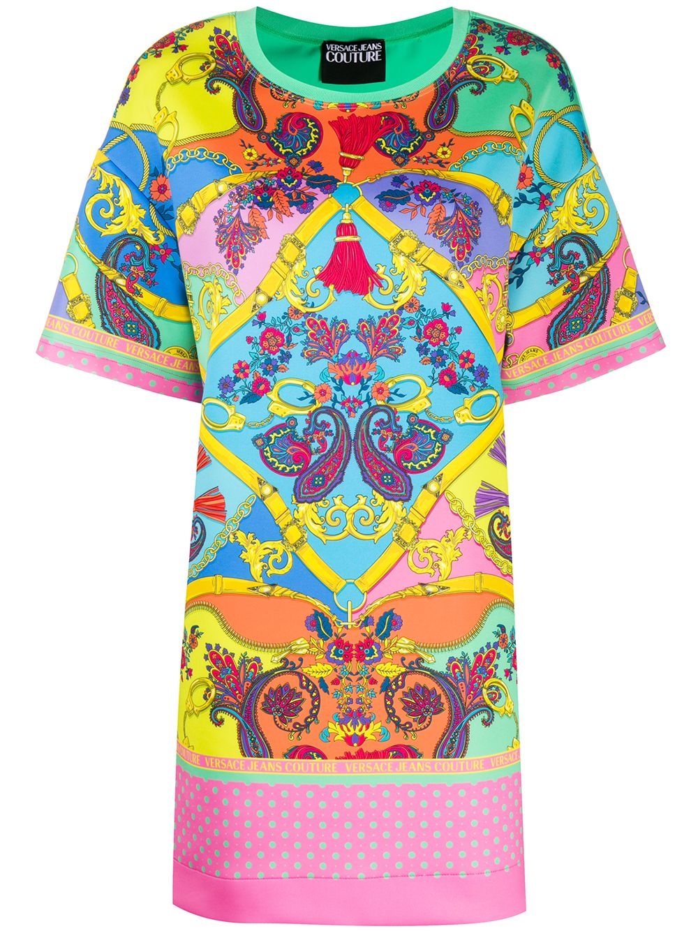 paisley-print T-Shirt dress - 1