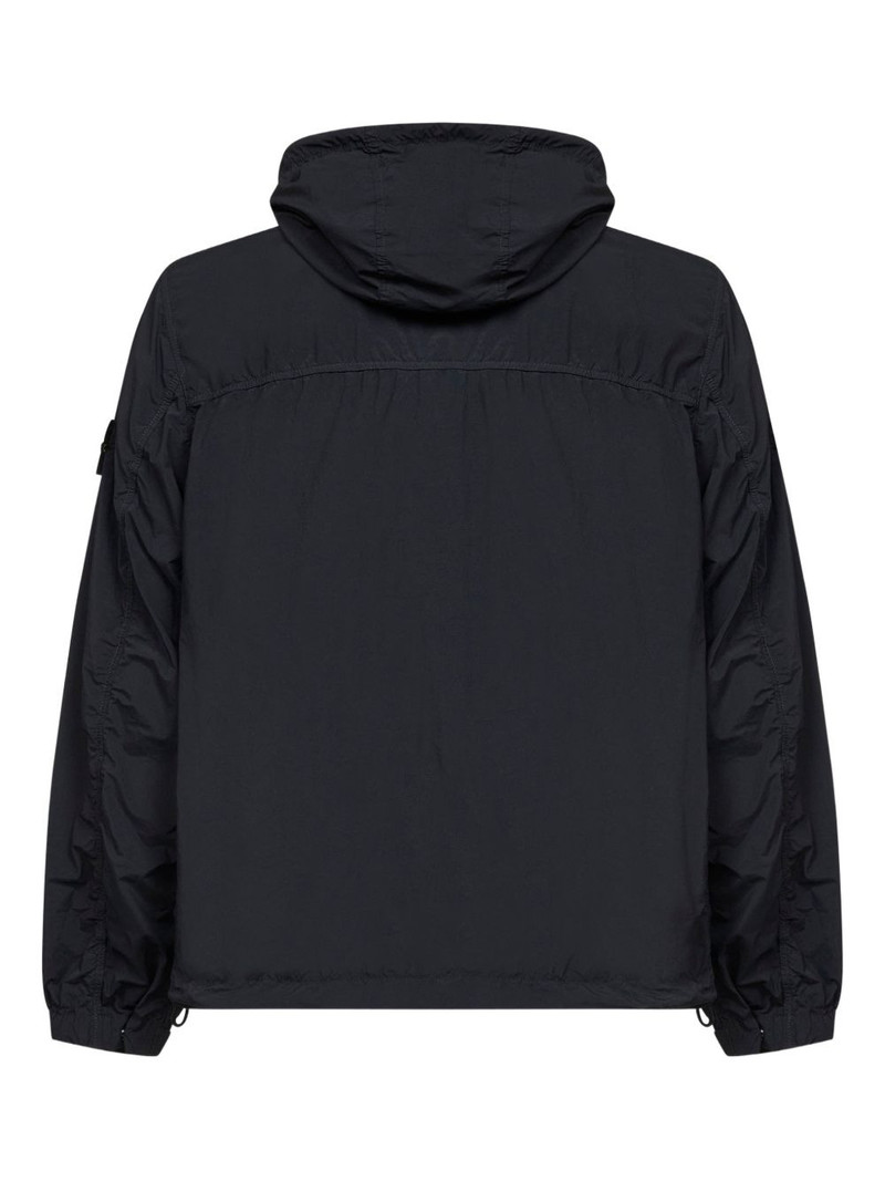 Stone Island logo-patch hooded jacket outlook