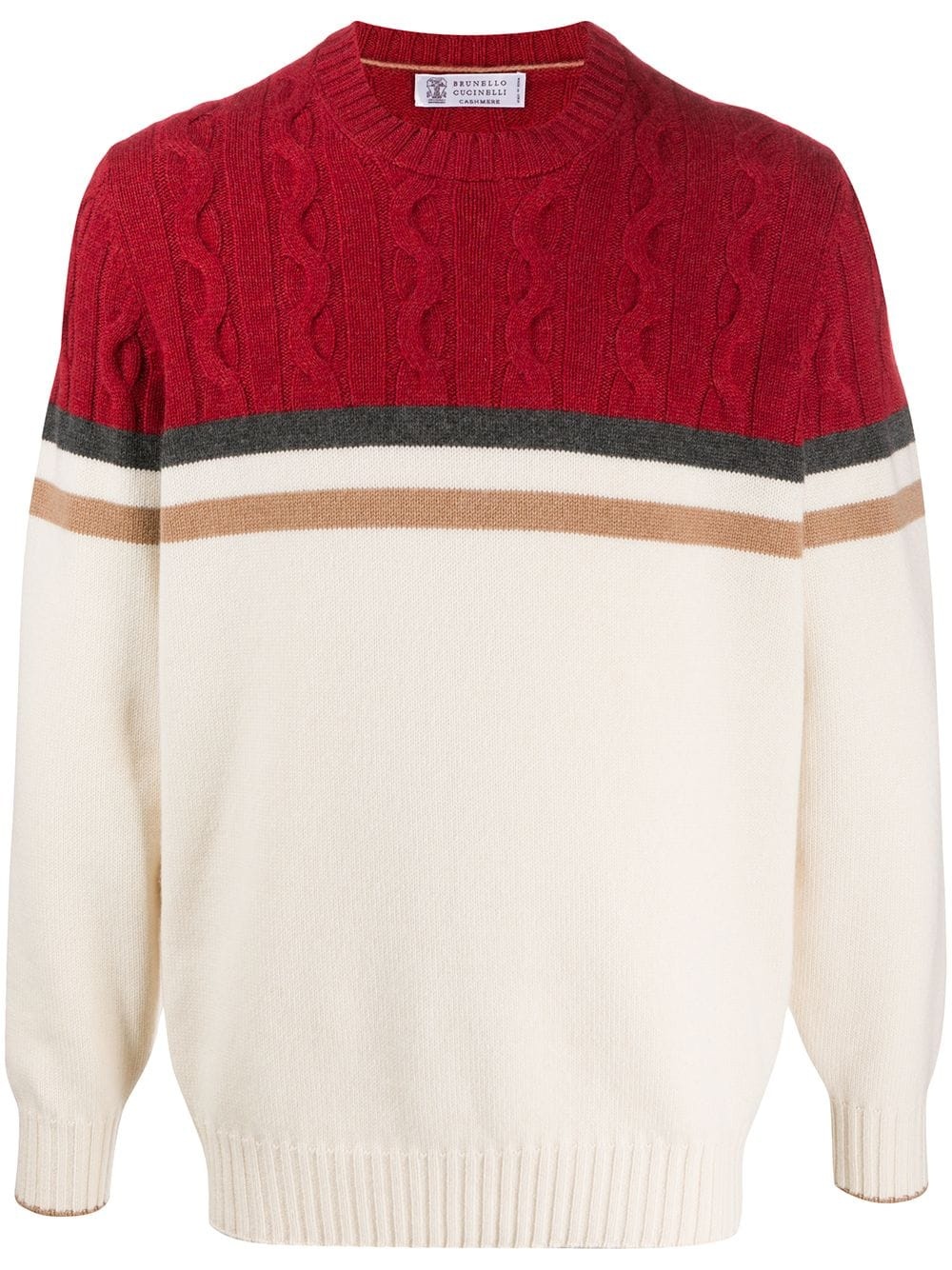 colour-block cashmere jumper - 1