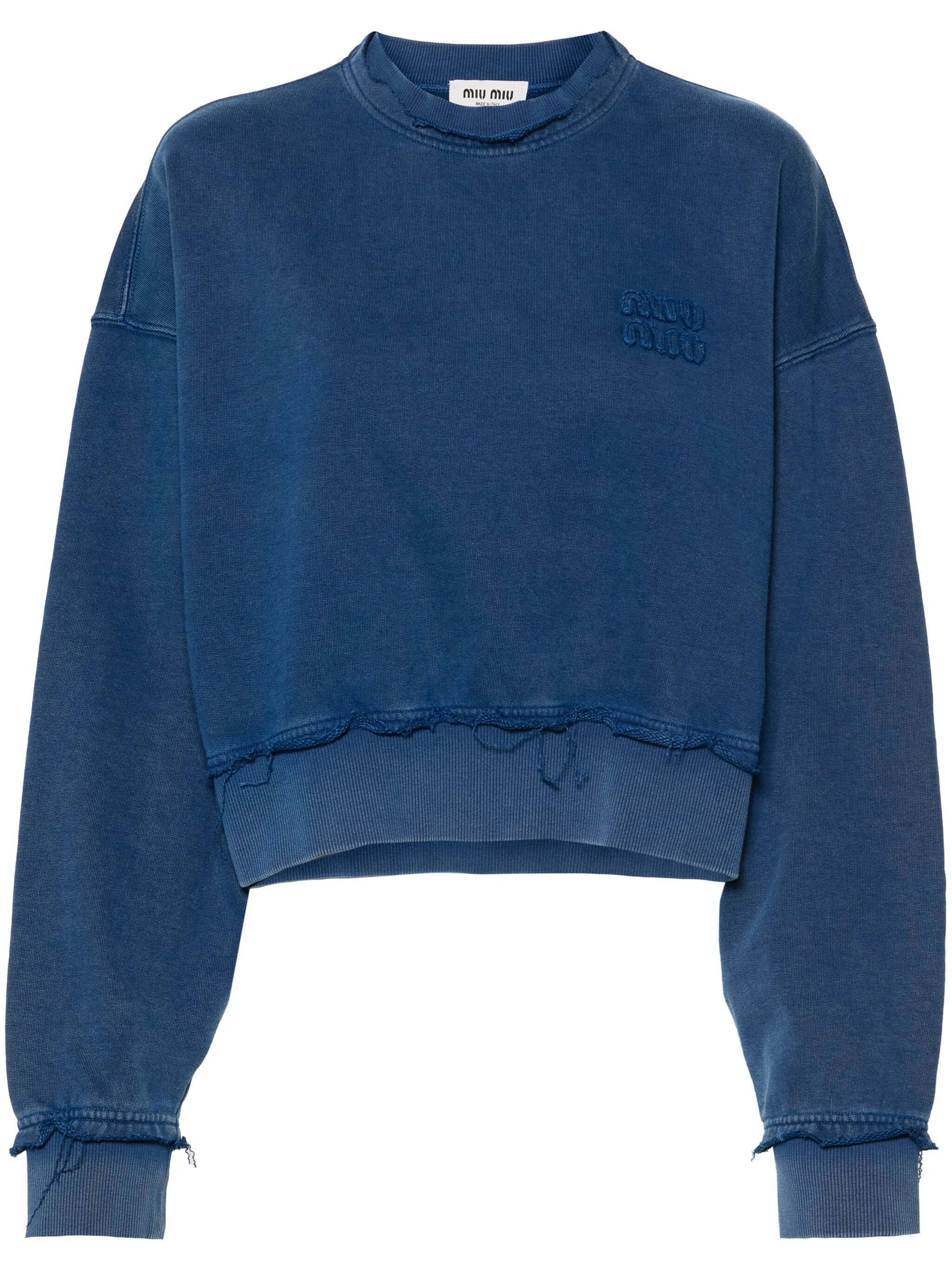 logo-patches cotton sweatshirt - 1