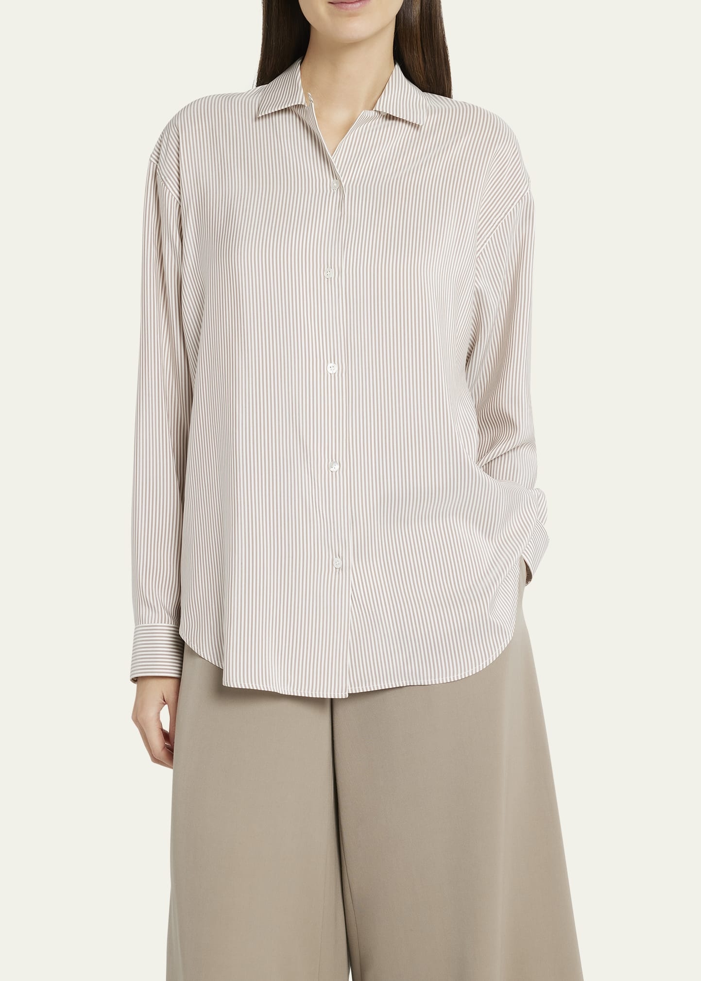 Valene Striped Button-Down Shirt - 4