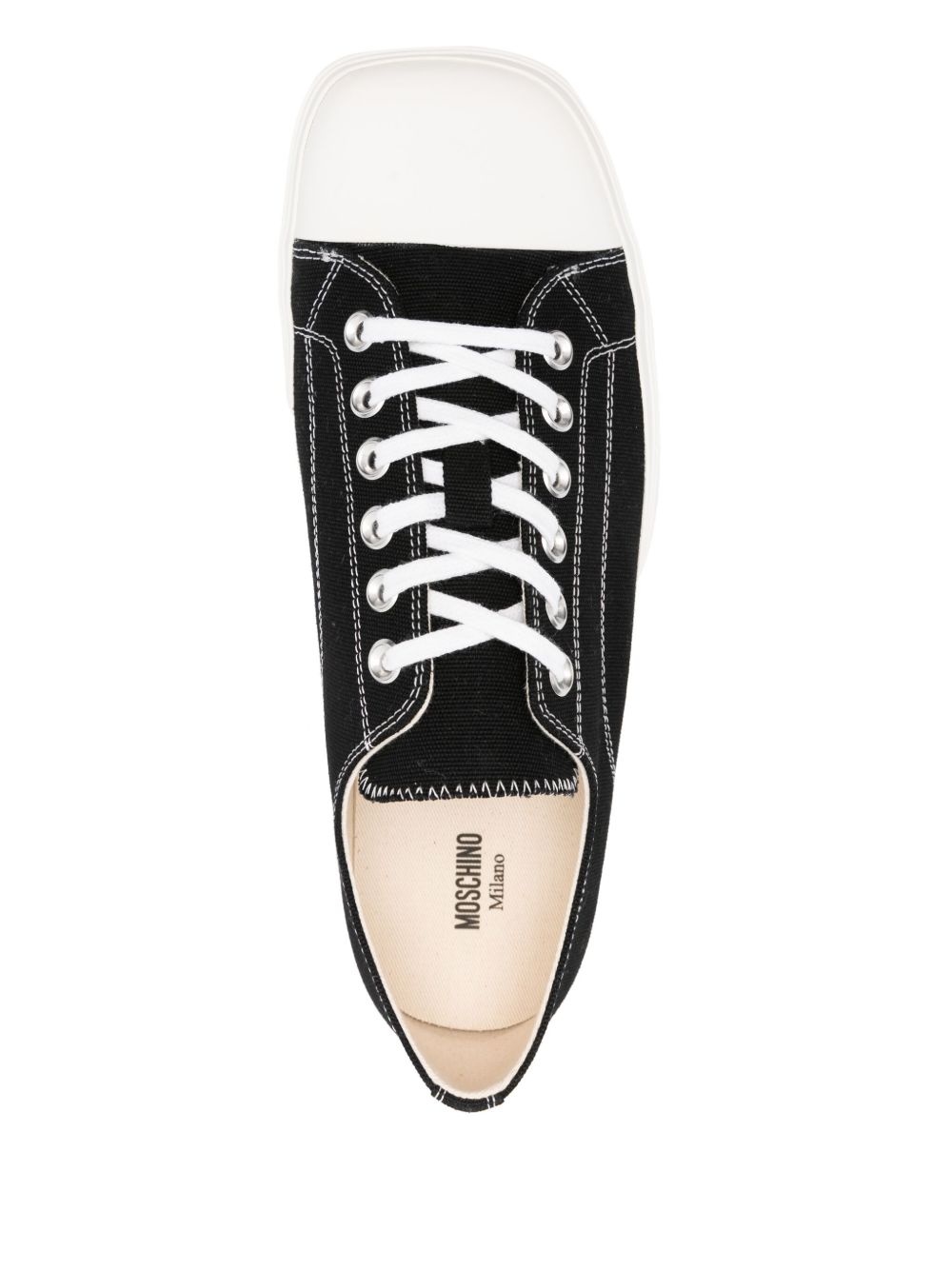 square-toe sneakers - 4