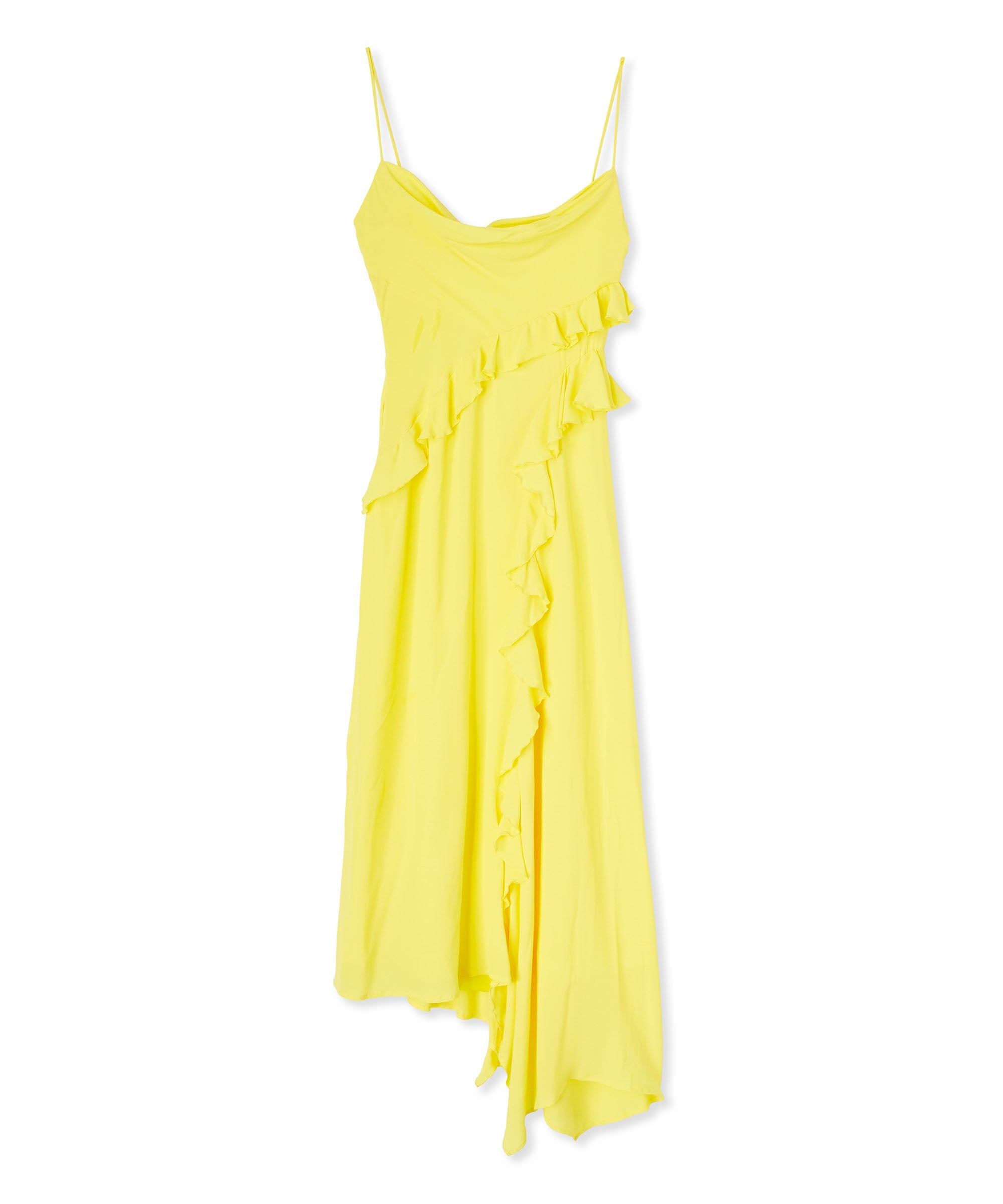 Blended silk crepe de chine ruffled slip dress - 1