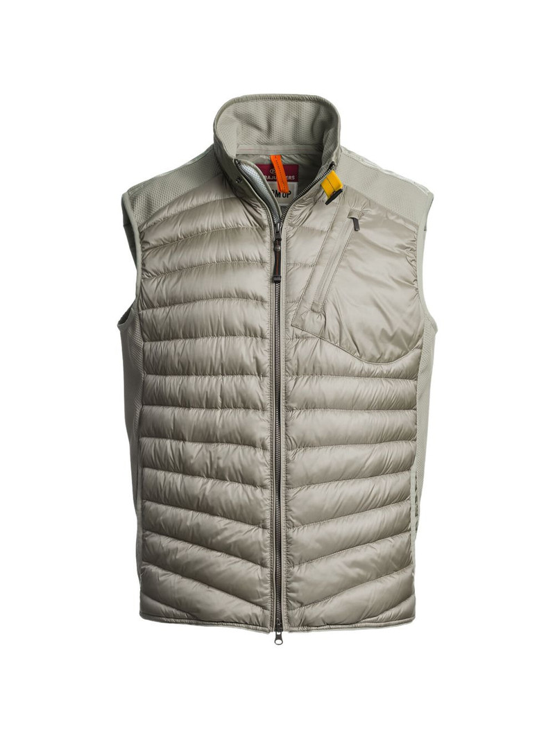 zip-fastening quilted gilet 1