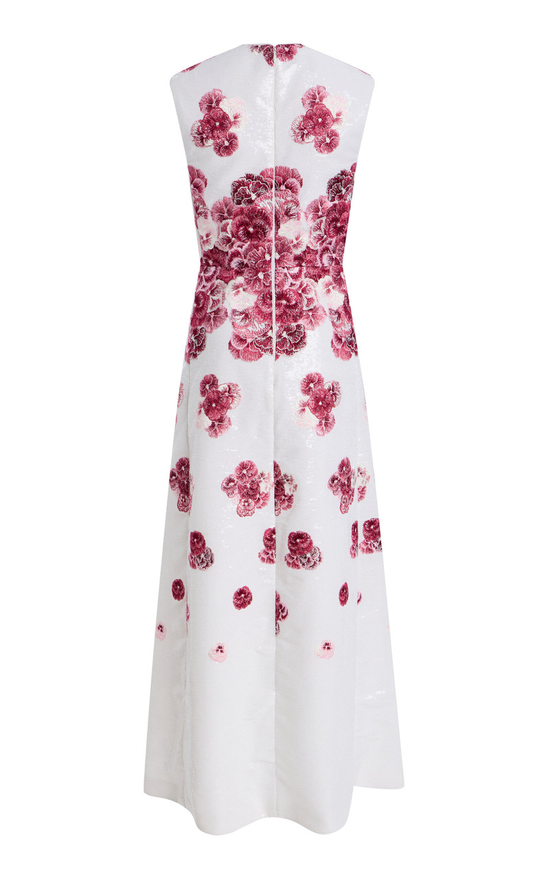 GIAMBATTISTA VALLI Embroidered Sequin Dress ivory outlook
