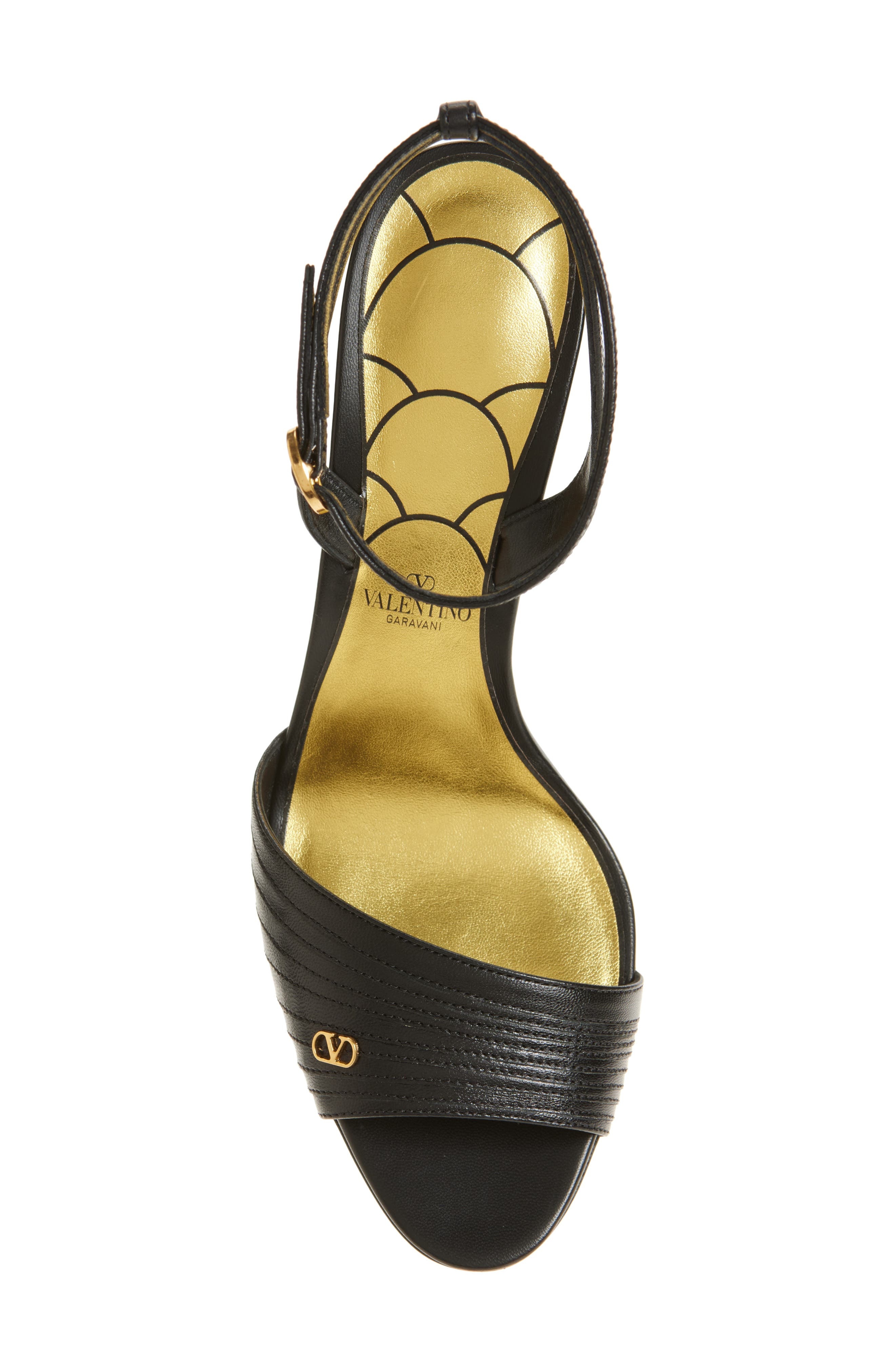 Valentino Garavani Ladycrush Ankle Strap Sandal in Black at Nordstrom - 4