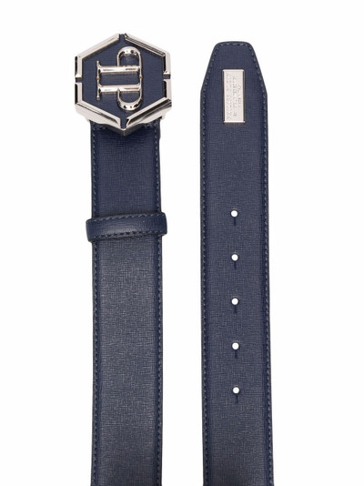 PHILIPP PLEIN logo-plaque leather belt outlook