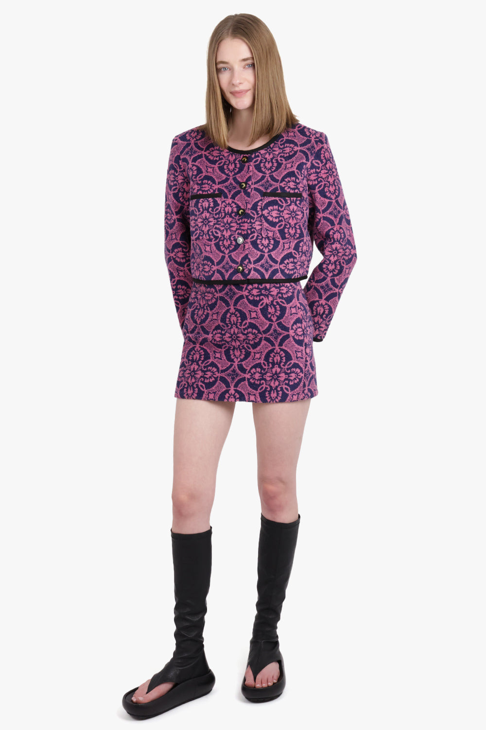 ORIENTAL TOWELS MINI SKIRT | FUCHSIA - 5