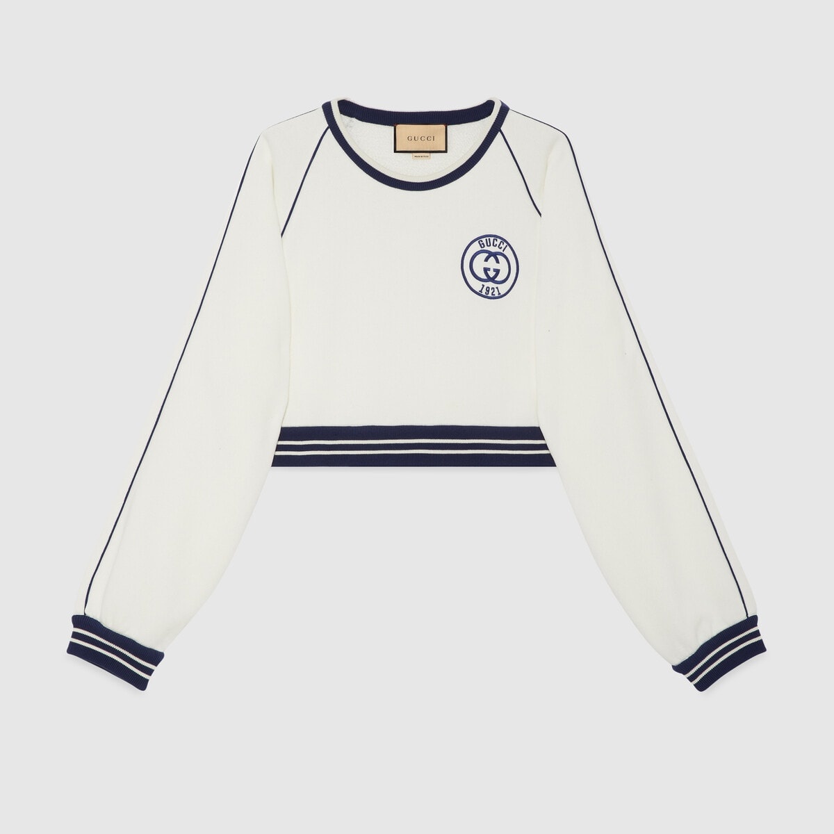 Cotton jersey sweatshirt with embroidery - 1