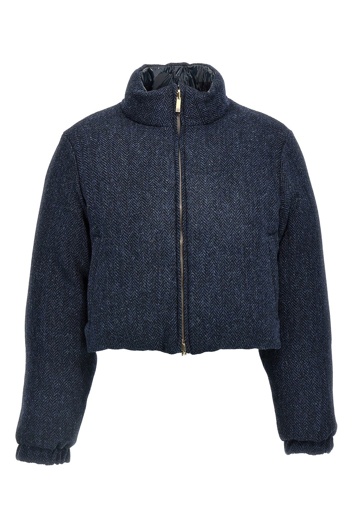 Thom Browne Women 'Herringbone Harris Tweed' Reversible Down Jacket - 1