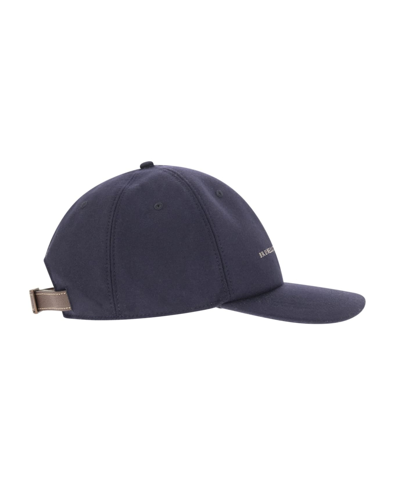 Cashmere And Silk Baseball Cap With Embroidery - 3