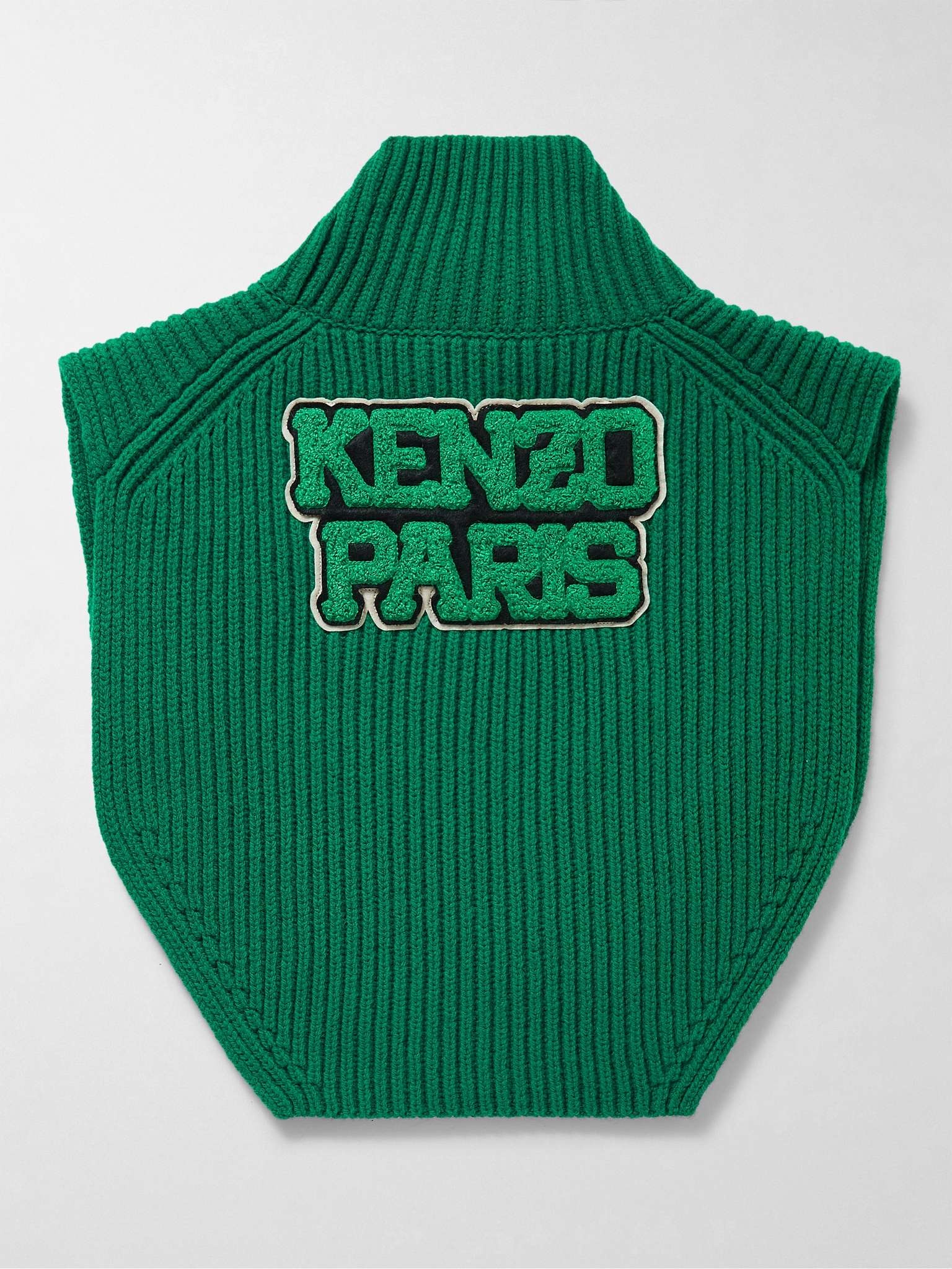Logo-Appliquéd Knitted Bib - 3